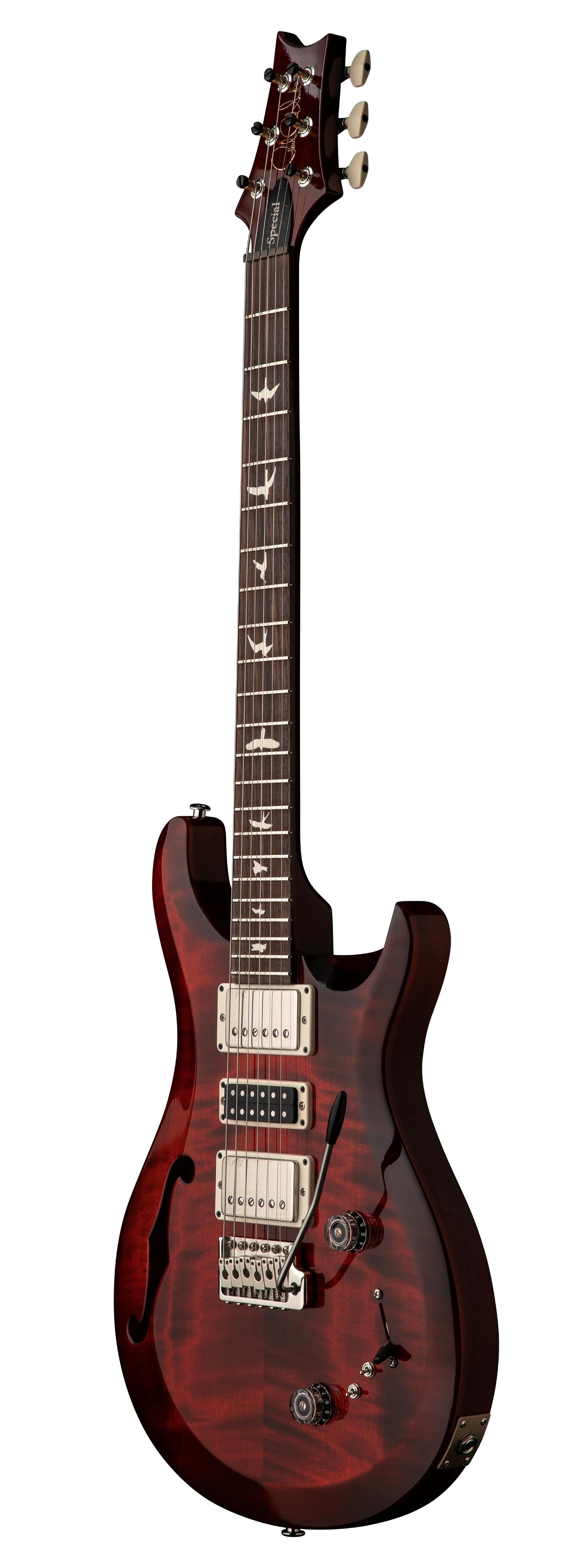 PRS S2 Special Semi-Hollow Electric Guitar in Fire Red Burst